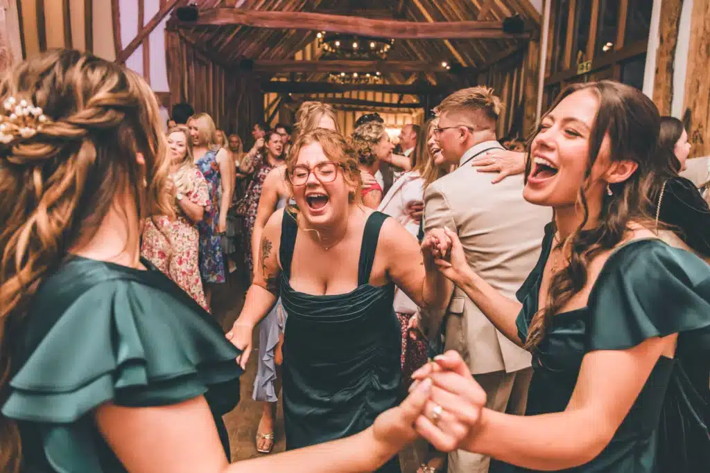 Dj Samuel Hann and Guests having fun in Essex Wedding