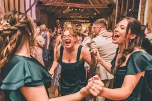 Dj Samuel Hann and Guests having fun in Essex Wedding