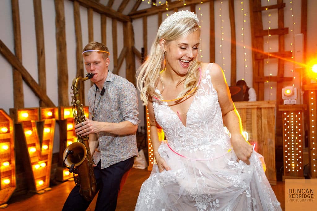Villiers Barn Essex wedding DJ and Sax